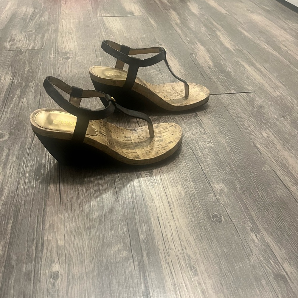 Chaps wedge sandals size 6